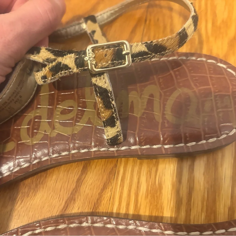 Sam Edelman Leopard Print Sandals - Picture 5 of 11